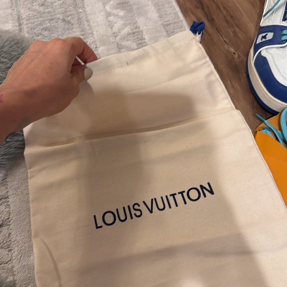 Louis Vuitton Blue and White Sneakers - Picture 2 of 9